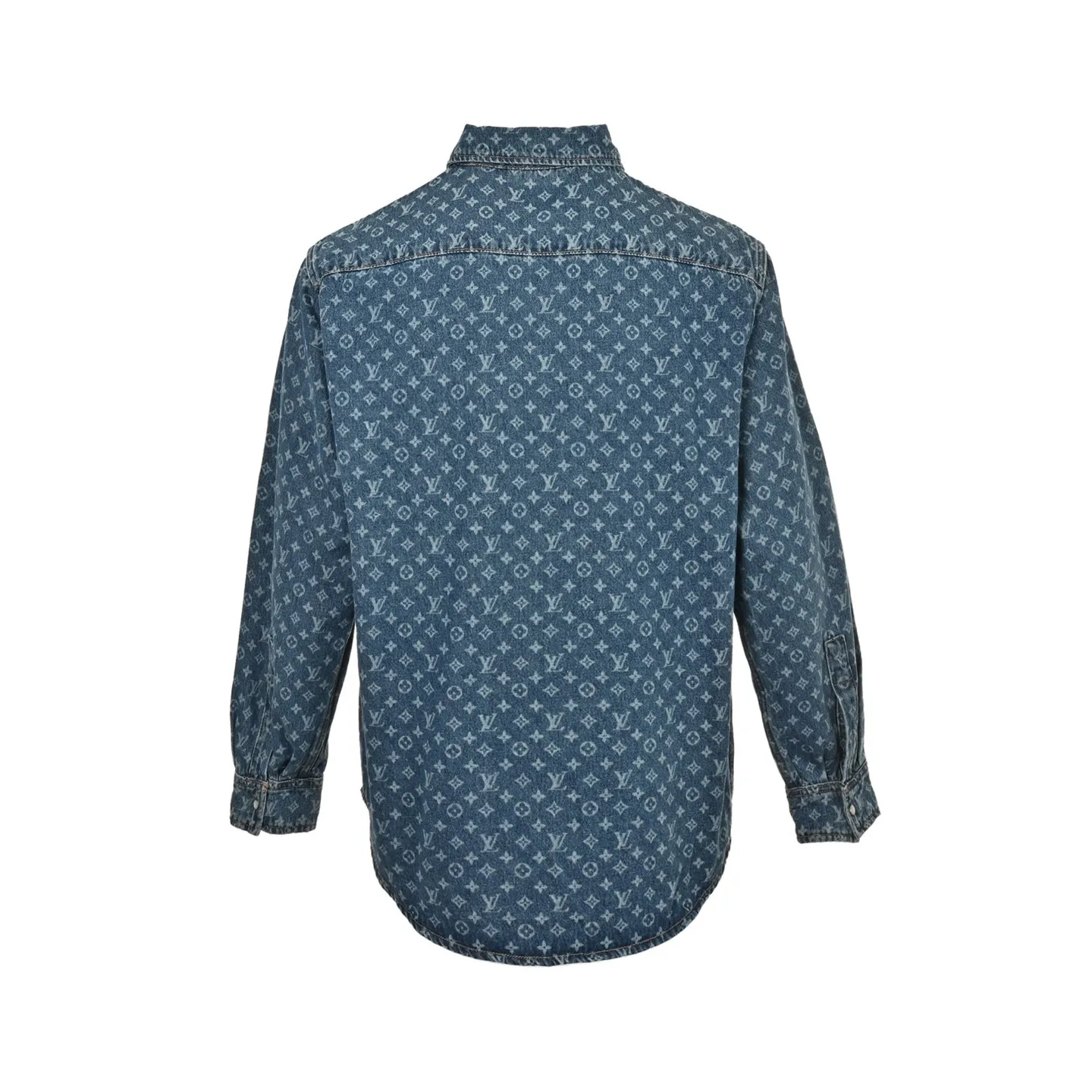 Louis Vuitton/Louis Vuitton 25Fw all-over printed old flower denim shirt jacket